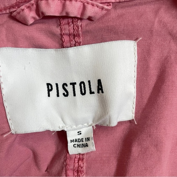 Pistola romper zip up short sleeve shorts jumpsuit drawstring pink cotton small - Picture 9 of 10